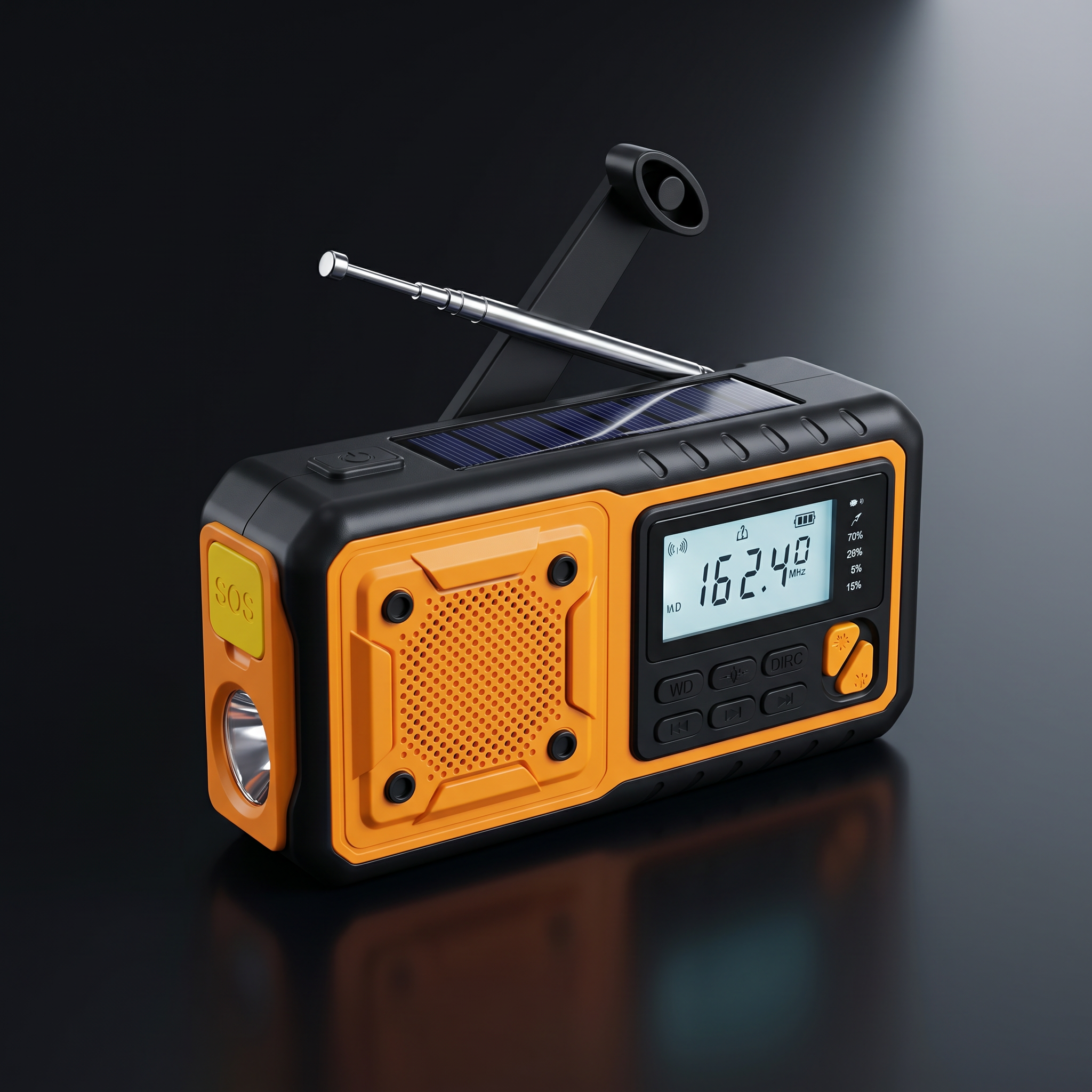 Multi Functional Solar Powered Outdoor Charging Radio